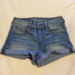American Eagle High Rise Light Blue Shorts
